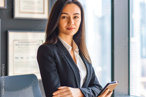 Portrait of a beautiful business woman in the office Free Download Portrait of a beautiful business woman in the office - GFXLoad