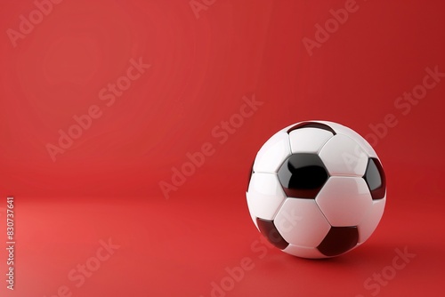 a football ball on a red background