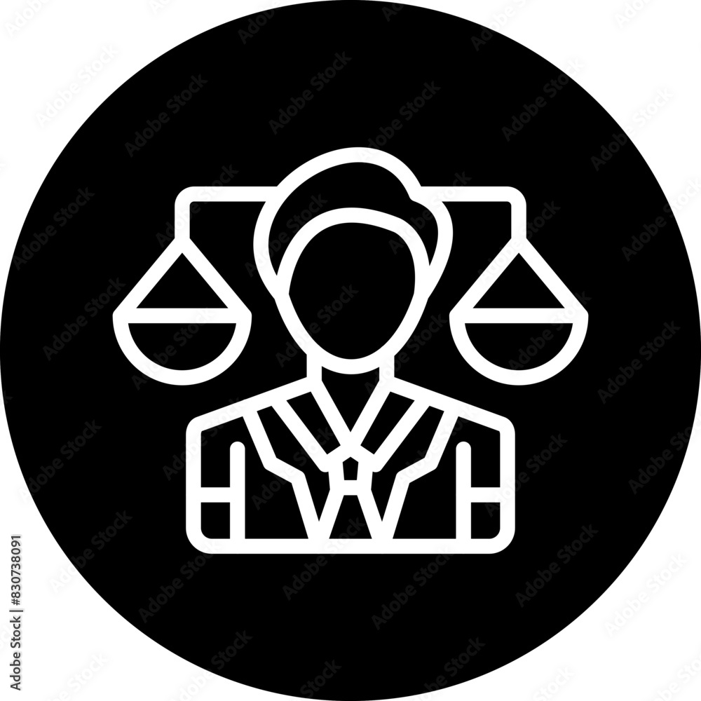 Vector Design Attorney Icon Style Vector Design Attorney Icon Style