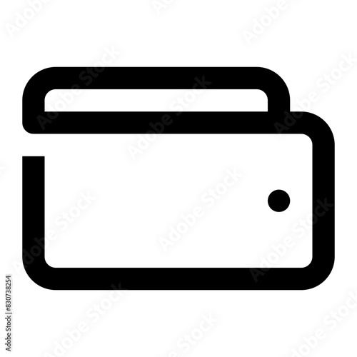 wallet one line bank and finance icon