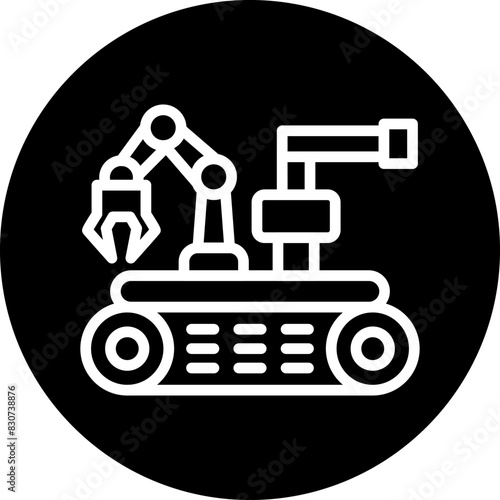 Vector Design Military Robot Icon Style