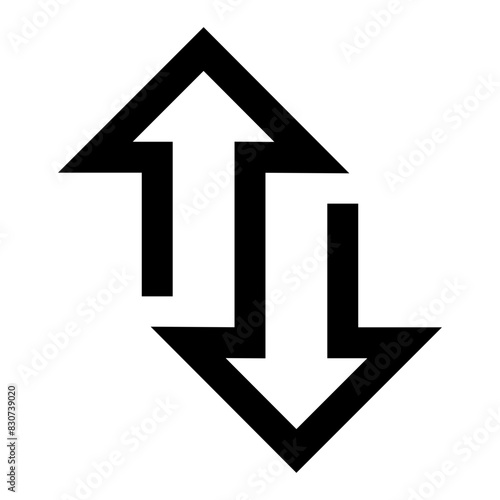 swap up and down arrow one line bank and finance icon