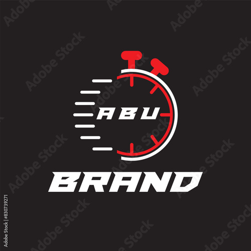 ABU letter logo vector Unique attractive creative modern initial design white color on black color background ABU letter logo icon design
