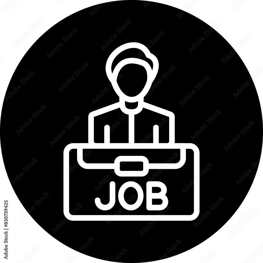 Vector Design Job Candidate Male Icon Style Vector Design Job Candidate Male Icon Style