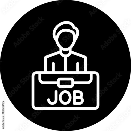 Vector Design Job Candidate Male Icon Style