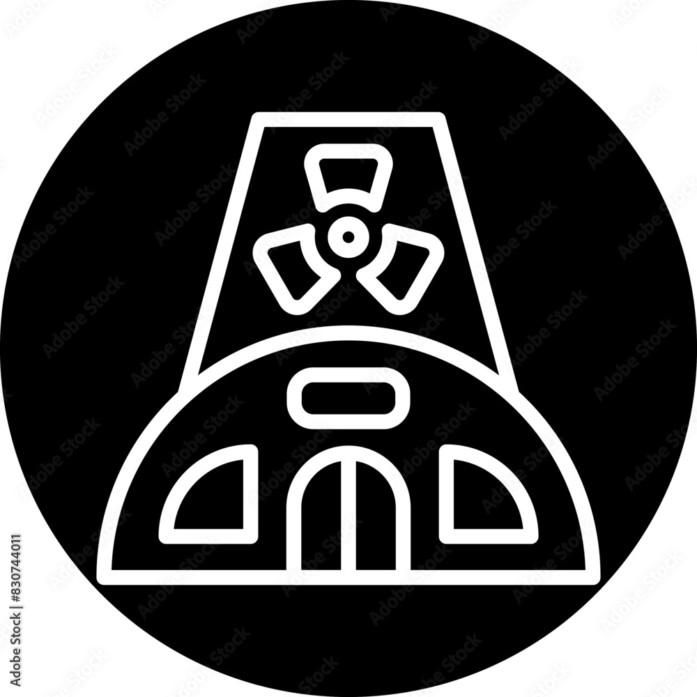 Nuclear Plant Icon Style Nuclear Plant Icon Style