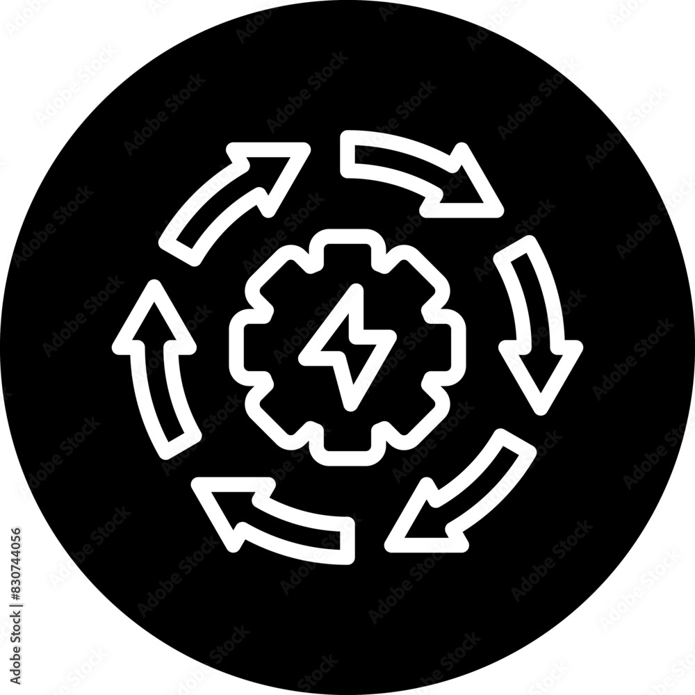 Recycle Energy Icon Style Recycle Energy Icon Style