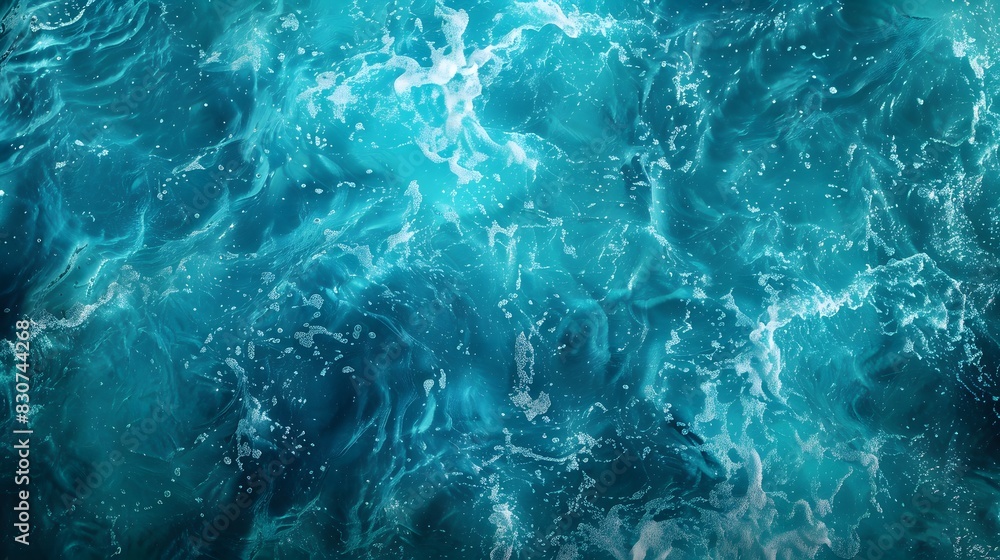 美しいターコイズブルーの海の水面