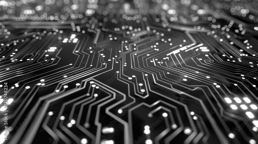 Intricate Electronic Circuit Boards with Glowing Pathways Intricate Electronic Circuit Boards with Glowing Pathways