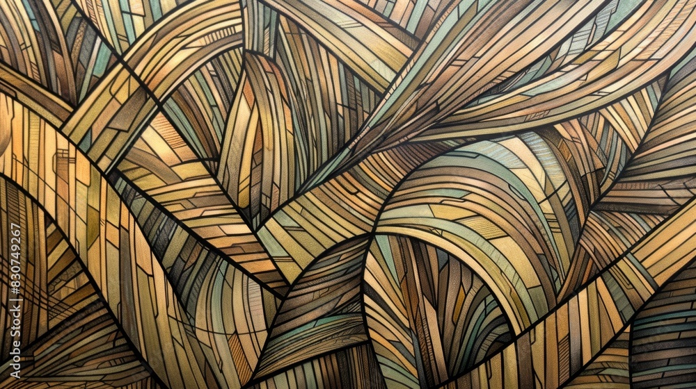Intricate Abstract Geometric Leaf Pattern Artwork Intricate Abstract Geometric Leaf Pattern Artwork