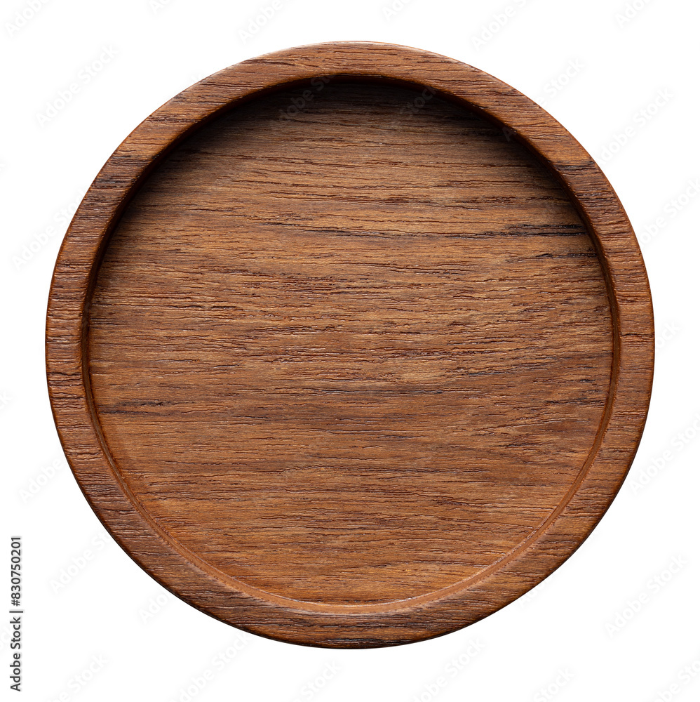 Teak wooden plate. Empty wooden plate. wooden plate isolated on white background Teak wooden plate. Empty wooden plate. wooden plate isolated on white background