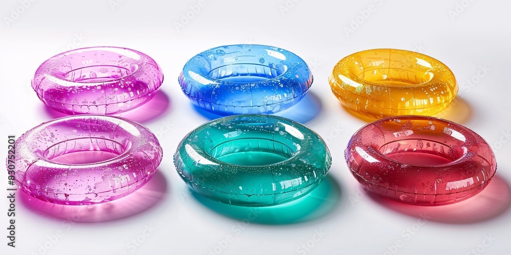 Colorful Glass Sculptures with a Transparent Base Colorful Glass Sculptures with a Transparent Base