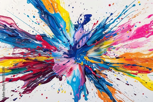 Colorful Chaos: A Vibrant Abstract Artwork