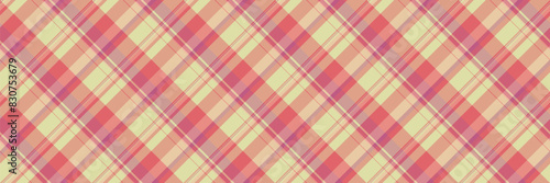 Majestic textile texture check, skill plaid pattern fabric. Design background seamless tartan vector in light and red colors.