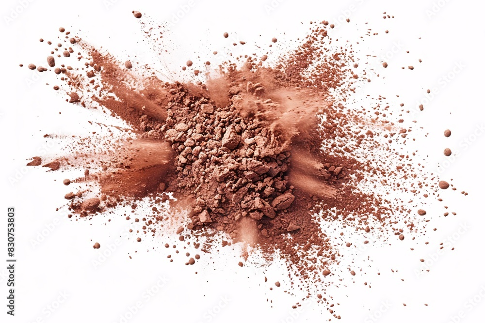 Intense Brown Powder Explosion