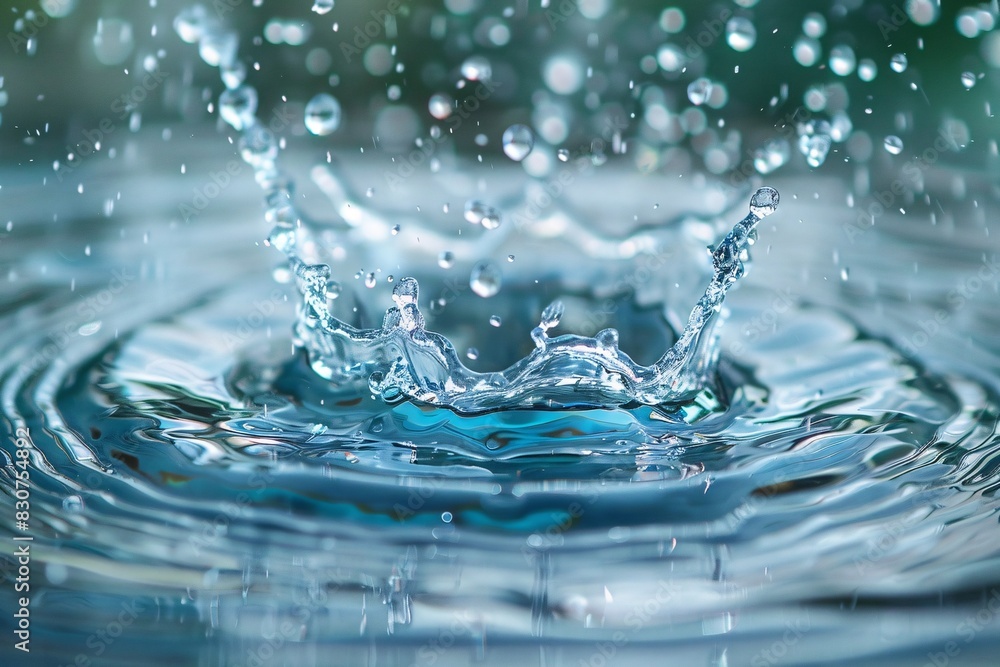 Raindrops in Motion: A Dynamic Waterfall Splash Raindrops in Motion: A Dynamic Waterfall Splash
