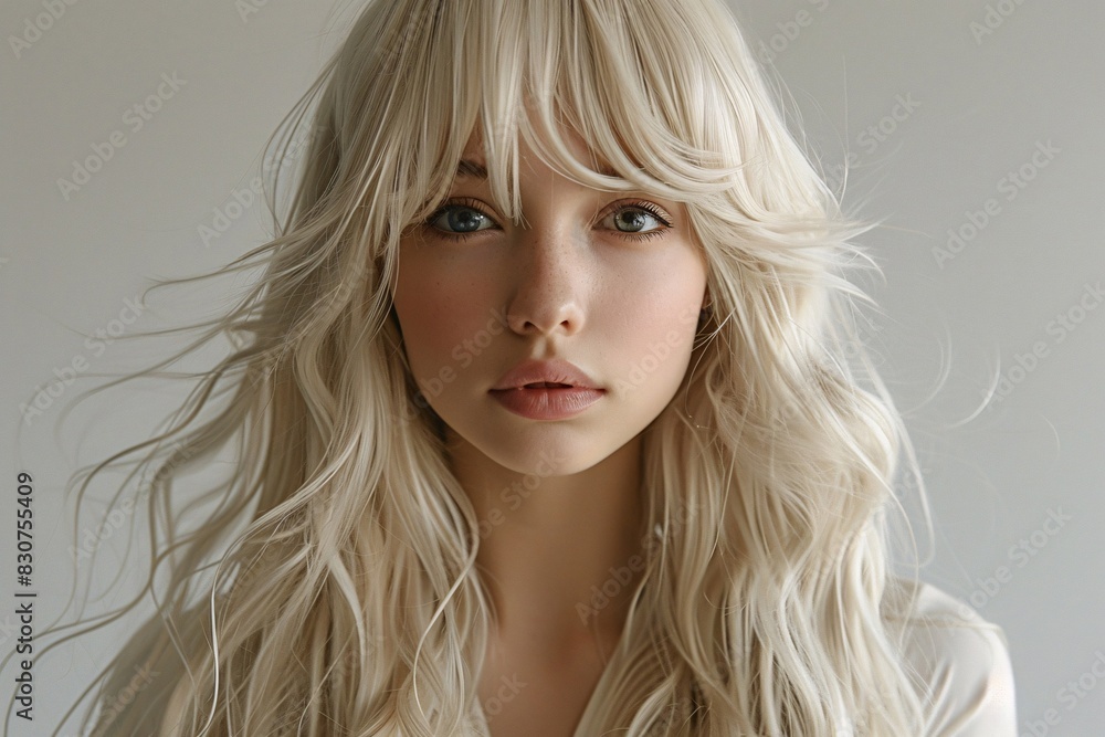 Stylish Female with Blonde Hair and Highlights Stylish Female with Blonde Hair and Highlights