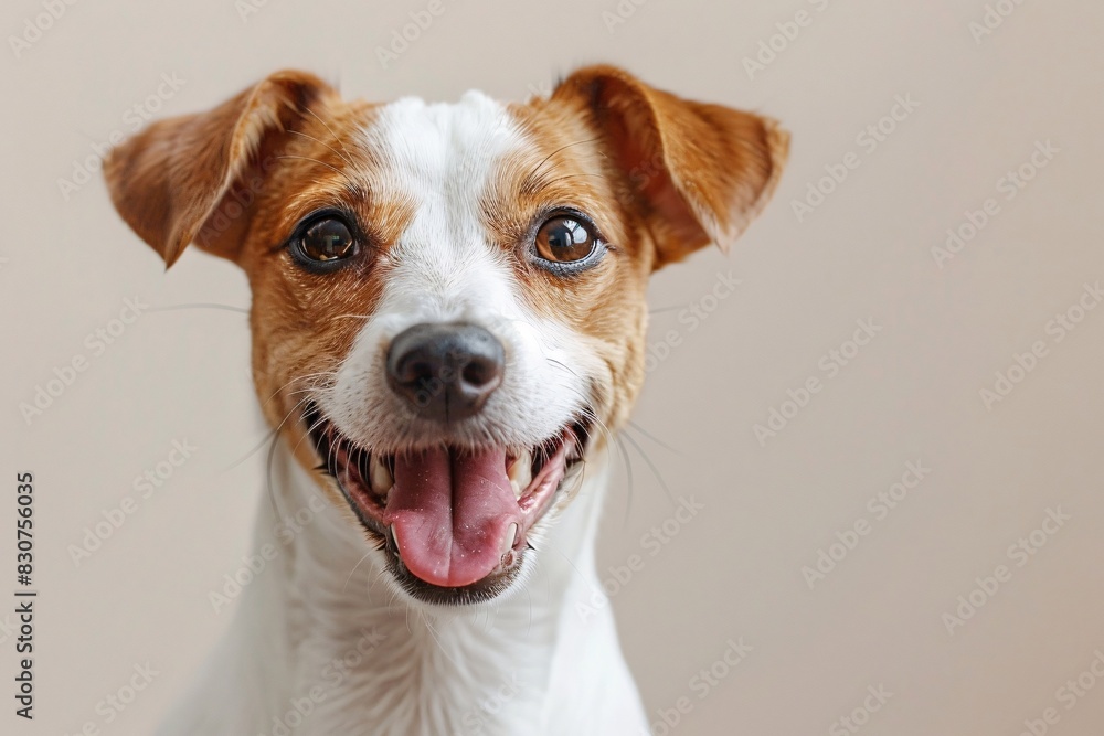 Joyful Dog with Open Mouth