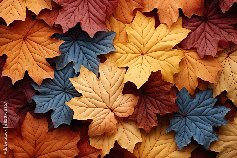 colorful fall Arranged in a Pattern