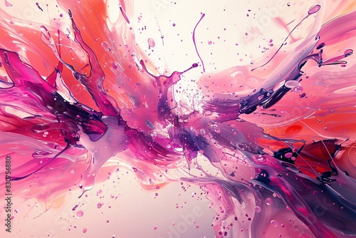 Vivid Abstract Art with Pink and Purple Hues