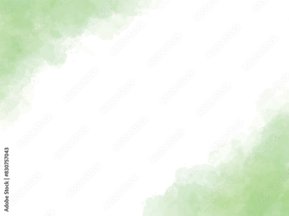 Obraz premium 水彩テクスチャの背景素材 グリーン