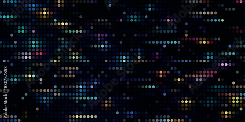 Digital Data Flow Vector Background. Big Data Technology Lines. 5G Wireless Data Transmission