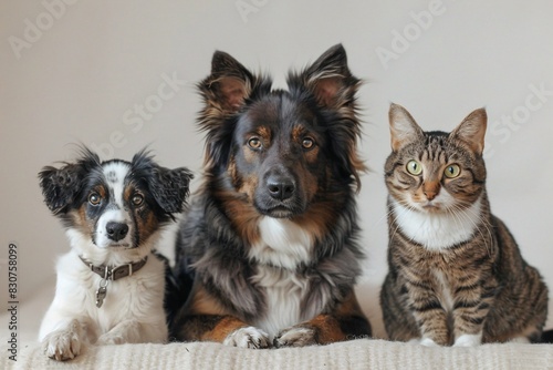 Three Pet Pals Posing for a Photo