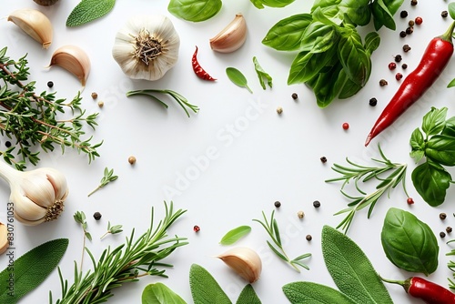 A Collection of Fresh Herbs and Spices photo