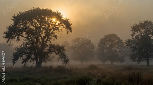 Wallpaper Mural A poetic narrative capturing the ethereal beauty of dawn as sunlight pierces through morning fog ai_generated Torontodigital.ca