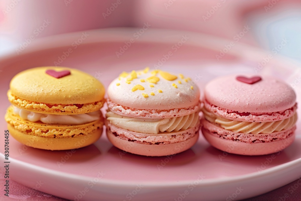 Two Plates of Gourmet Macarons Two Plates of Gourmet Macarons