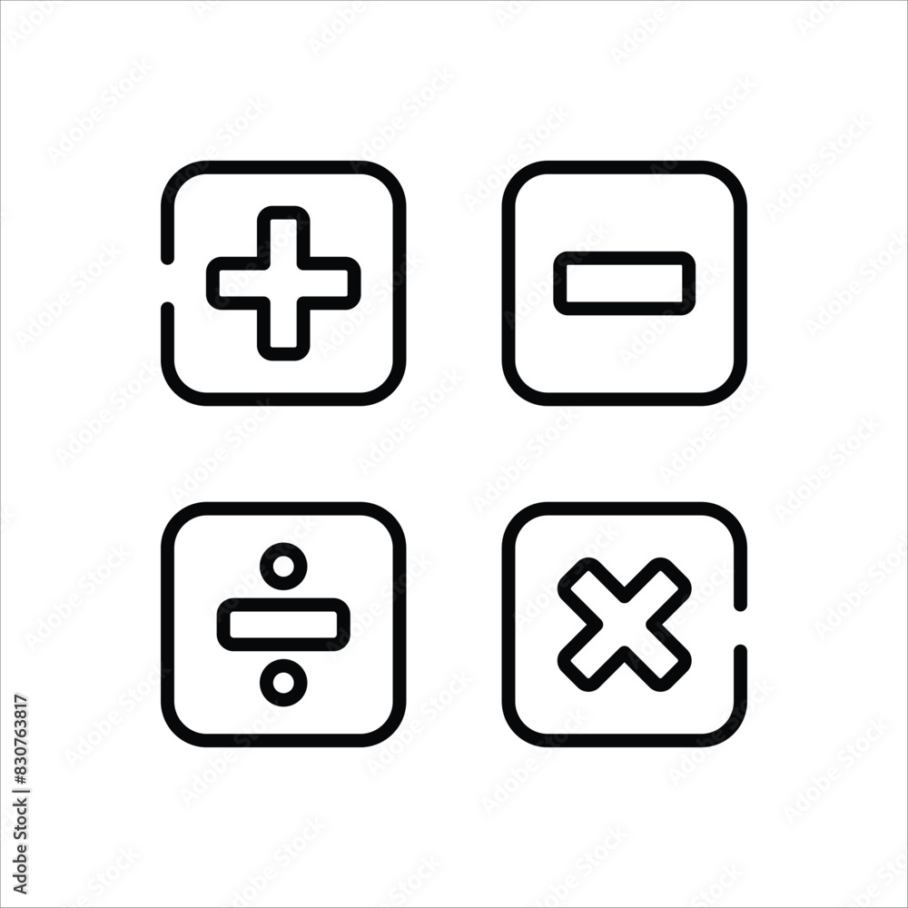 Elementary Maths vector icon Elementary Maths vector icon