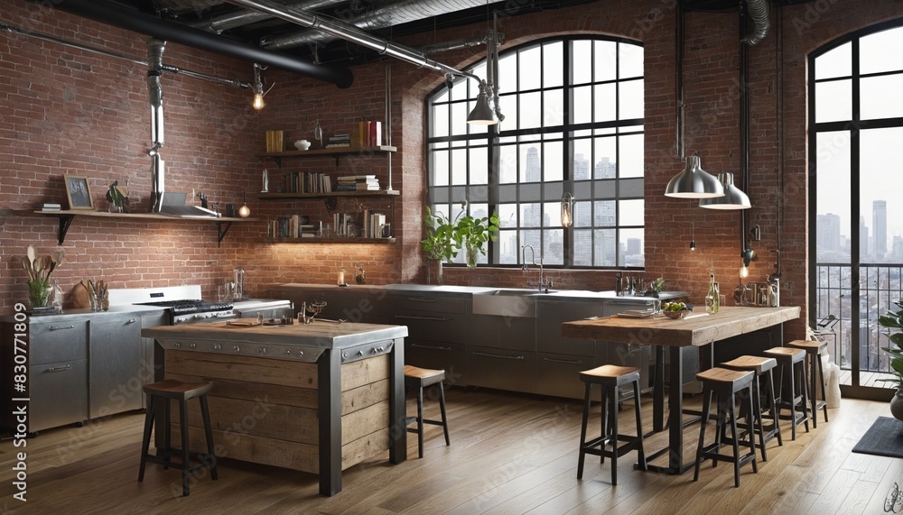 Industrial loft interior Industrial loft interior