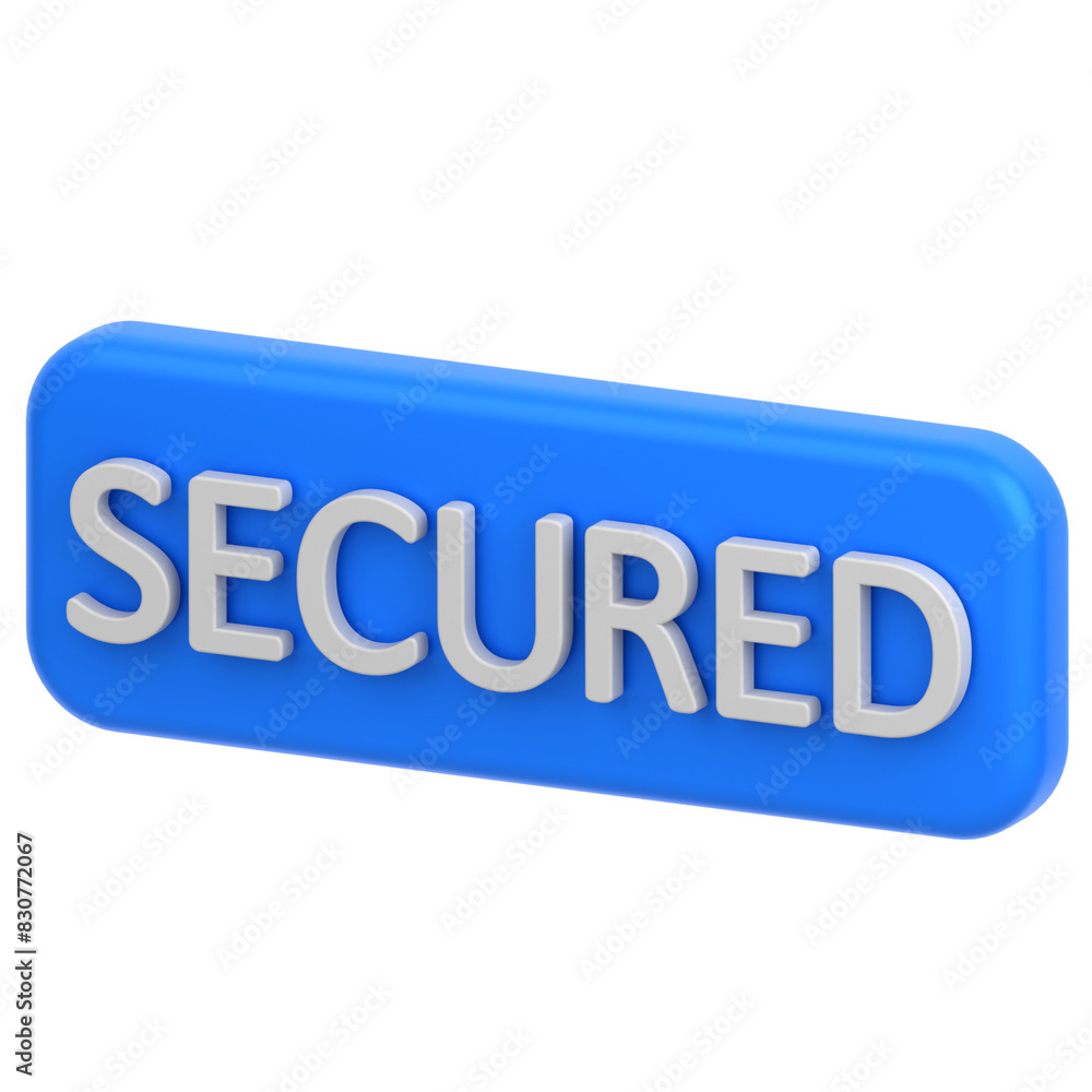 3D icon of Secured Text 3D icon of Secured Text