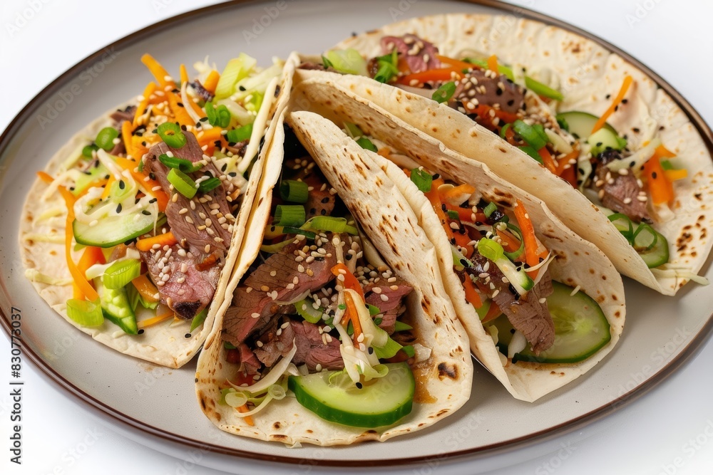 Teriyaki Sirloin Tacos with Fresh Asian Slaw Teriyaki Sirloin Tacos with Fresh Asian Slaw