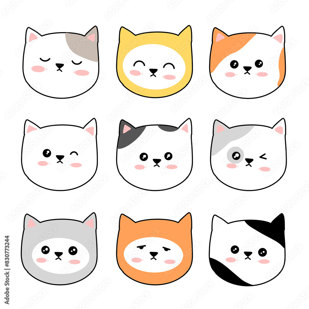 Fototapeta premium cute cartoon cats