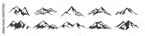 Snow Mountain Vector Set