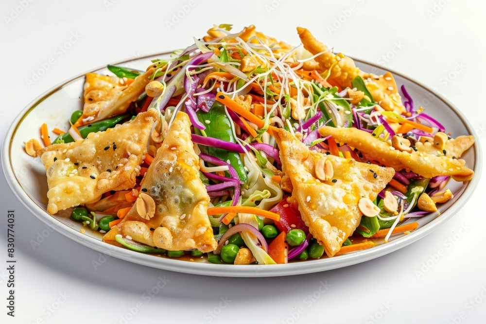 Vibrant Asian Slaw with Bean Sprouts and Crispy Chow Mein Noodles Vibrant Asian Slaw with Bean Sprouts and Crispy Chow Mein Noodles