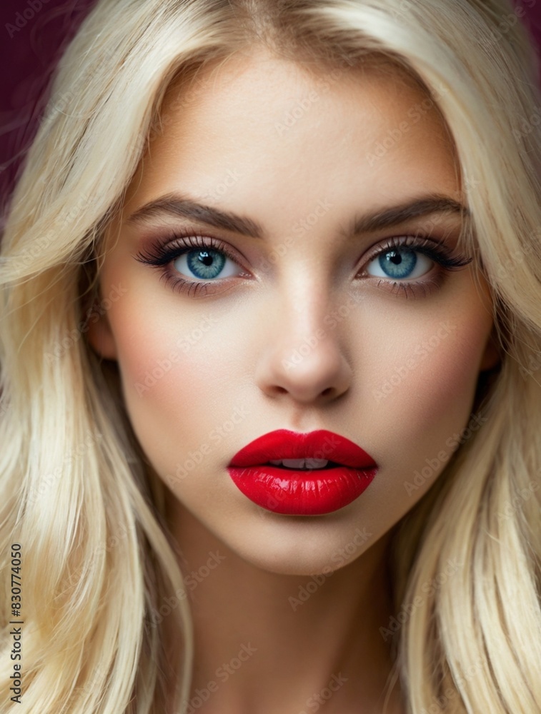 A model that highlights the lips A model that highlights the lips