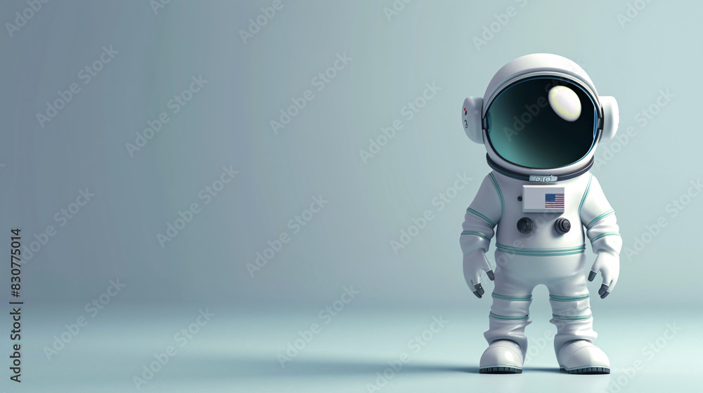 3D Astronaut: The astronaut cartoon mascot, clad in a detailed space suit with a shiny helmet, exudes a sense of adventure and exploration. This charming 3D character, with its cheerful expression. 3D Astronaut: The astronaut cartoon mascot, clad in a detailed space suit with a shiny helmet, exudes a sense of adventure and exploration. This charming 3D character, with its cheerful expression.