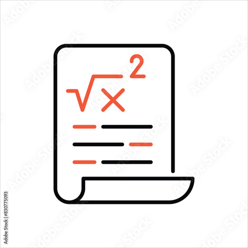 Square Root vector icon