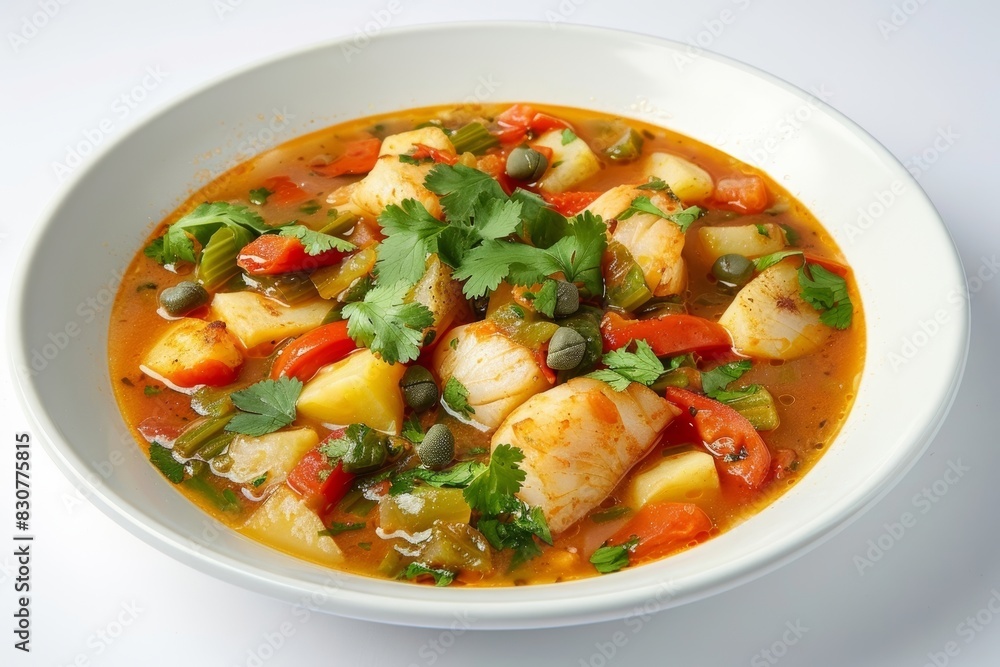 Luscious Bacalao Guisado (Codfish Stew) with Juicy Tomatoes and Fresh Cilantro Luscious Bacalao Guisado (Codfish Stew) with Juicy Tomatoes and Fresh Cilantro