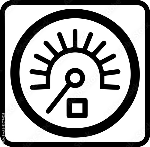 Appliance electric gauge icon line style