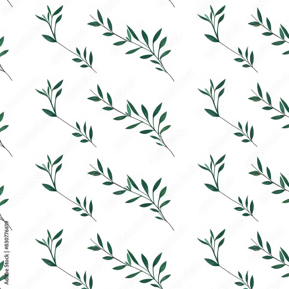 seamless pattern with hand-drawn leaves and branches in a trendy, minimal style seamless pattern with hand-drawn leaves and branches in a trendy, minimal style
