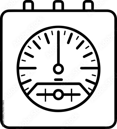 Appliance electric gauge icon line style