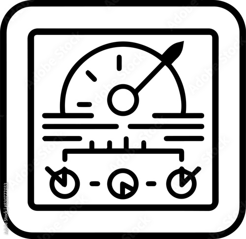 Appliance electric gauge icon line style