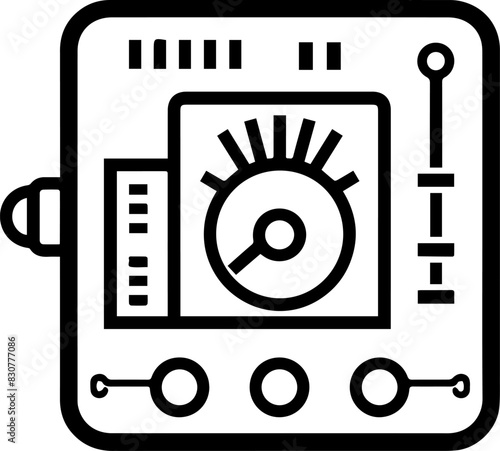 Appliance electric gauge icon line style