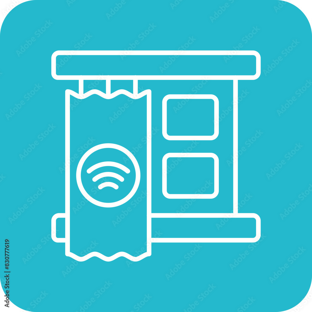 Smart Curtain Icon Smart Curtain Icon