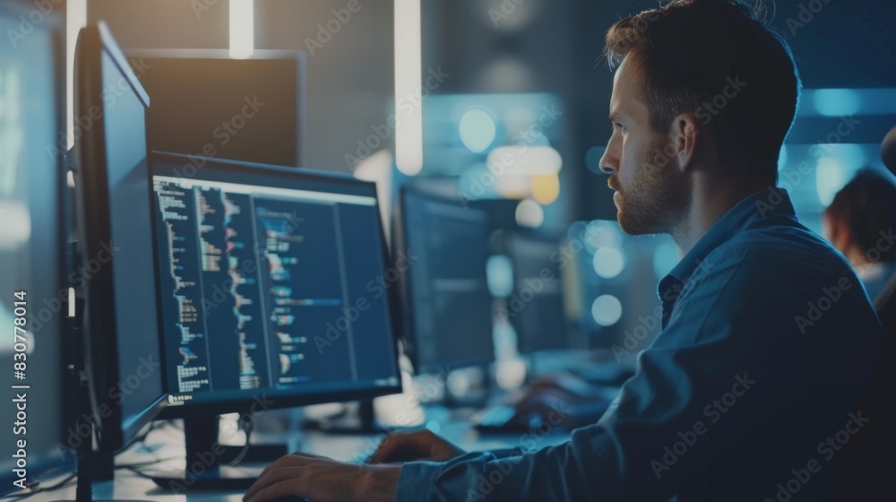 The focused software developer The focused software developer