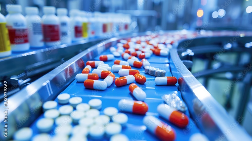 Fototapeta premium Pharmaceutical industry and drug manufacturing 