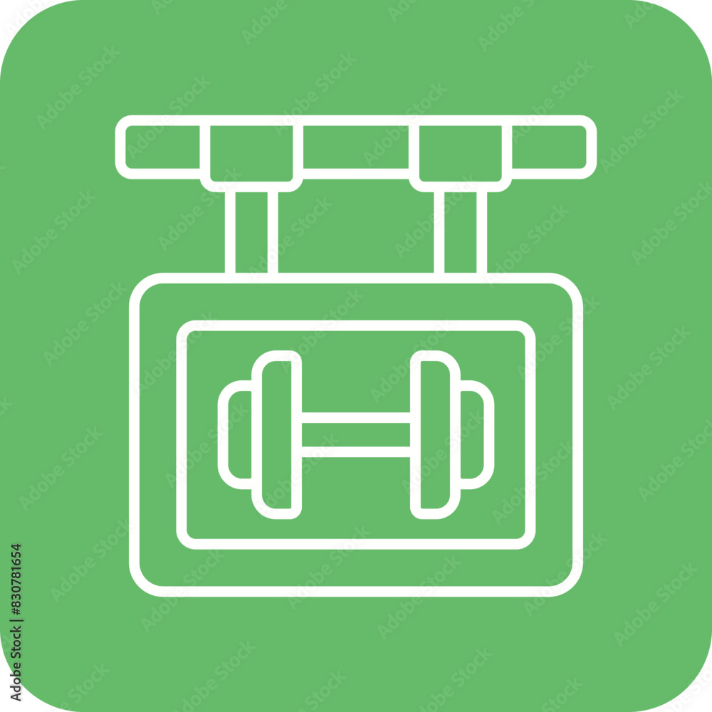 Gym Sign Icon Gym Sign Icon